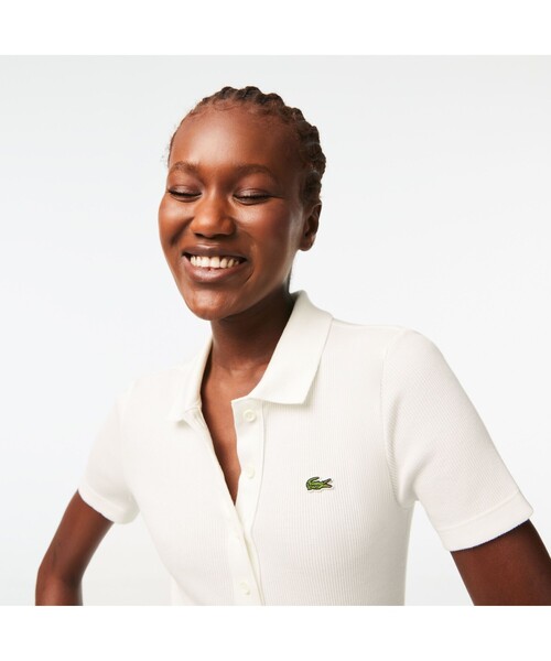 LACOSTE（ラコステ） 半袖ポロシャツ 36 グリーン レディース