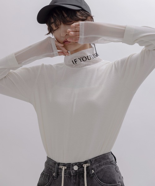 「Eimee Law」 長袖カットソー FREE チャコールグレー レディース_画像5