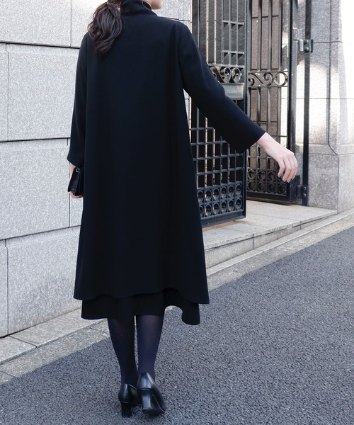 「＆HALF」 「k＆s」長袖ワンピース M ブラック レディースの画像