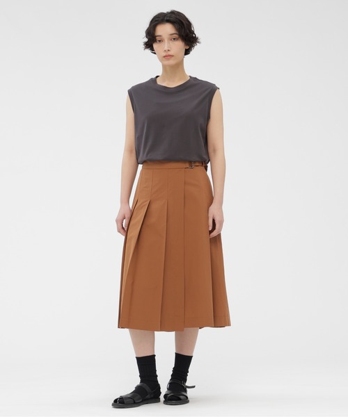 新品タグ付 マーガレットハウエル コットンポプリン ミモレ丈スカート MARGARET HOWELL（マーガレットハウエル） スカート LIGHT COTTON