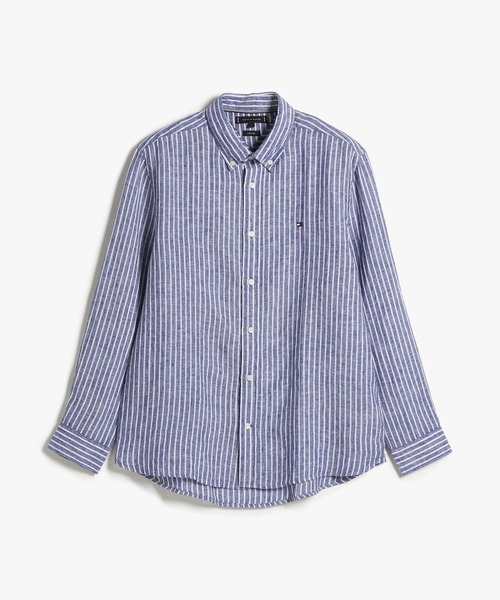 TOMMY HILFIGER（トミー・ヒルフィガー） シャツ ストライプ柄リネン