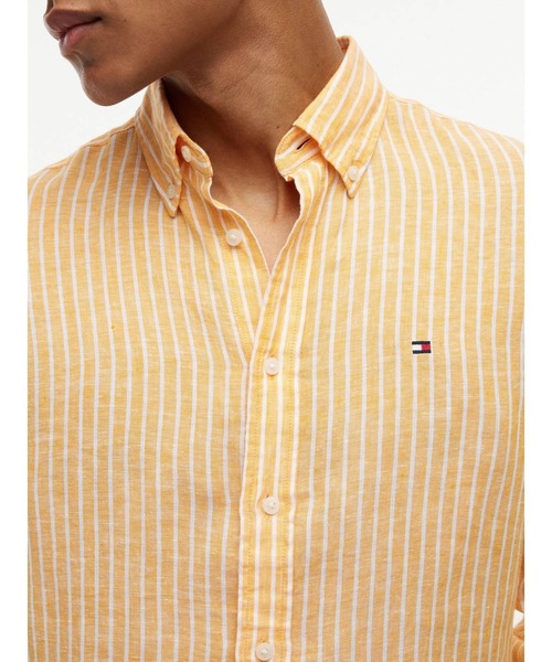 TOMMY HILFIGER（トミー・ヒルフィガー） シャツ ストライプ柄リネン