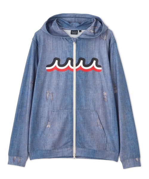 ラッシュガード muta MARINE/ムータ マリン/別注DENIMプリントラッシュパーカー メンズ レディースの画像