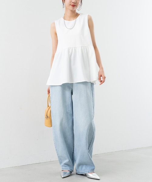 「ANNA LUNA」 ノースリーブトップス MEDIUM オフホワイト レディース_画像3