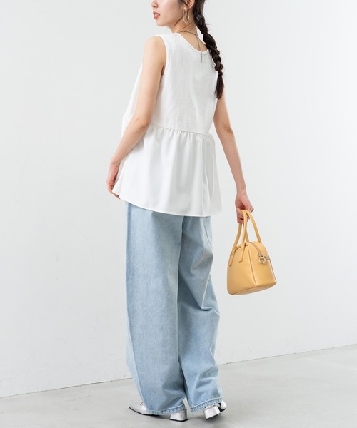 「ANNA LUNA」 ノースリーブトップス MEDIUM オフホワイト レディース_画像6