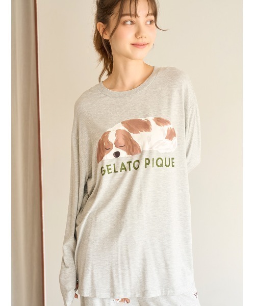 「gelato pique」 長袖カットソー ONE SIZE パープル レディース_画像2