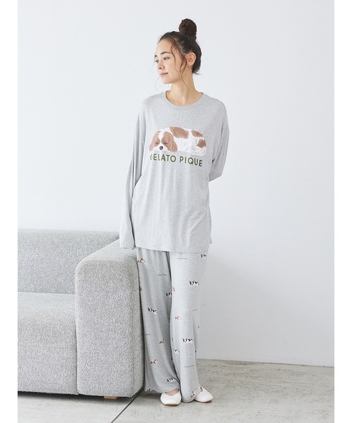 「gelato pique」 長袖カットソー ONE SIZE パープル レディース_画像5