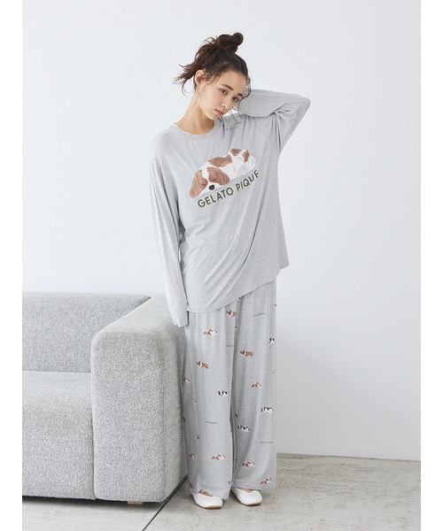 「gelato pique」 長袖カットソー ONE SIZE パープル レディース_画像6