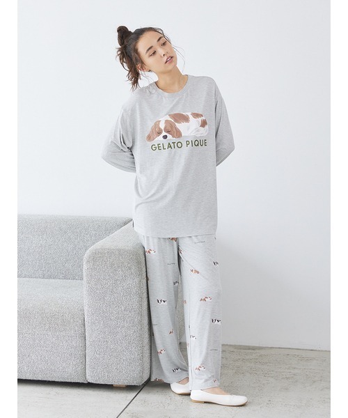 「gelato pique」 長袖カットソー ONE SIZE パープル レディース_画像7