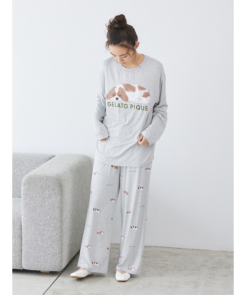 「gelato pique」 長袖カットソー ONE SIZE パープル レディース_画像8