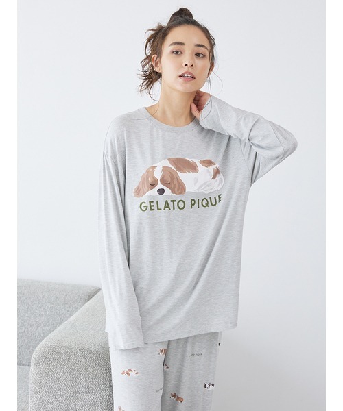 「gelato pique」 長袖カットソー ONE SIZE パープル レディース_画像9