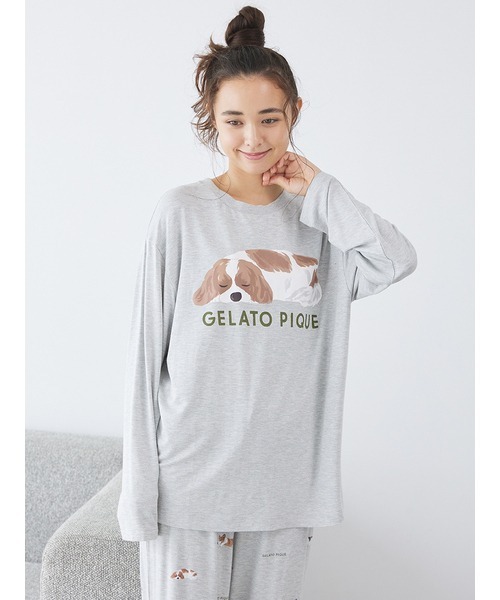 「gelato pique」 長袖カットソー ONE SIZE パープル レディース_画像10