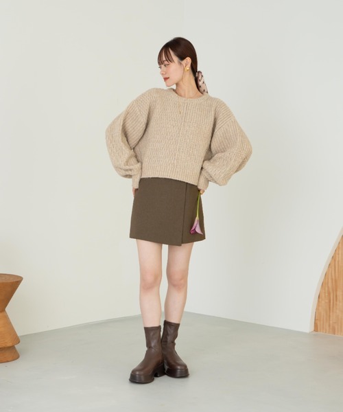 「hinari」 ショートパンツ X-SMALL チャコールグレー レディース_画像3