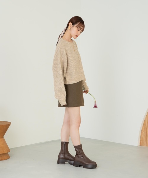 「hinari」 ショートパンツ X-SMALL チャコールグレー レディース_画像4