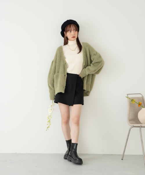「hinari」 ショートパンツ X-SMALL チャコールグレー レディース_画像5