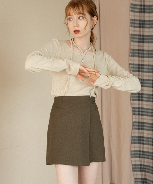 「hinari」 ショートパンツ X-SMALL チャコールグレー レディース_画像9