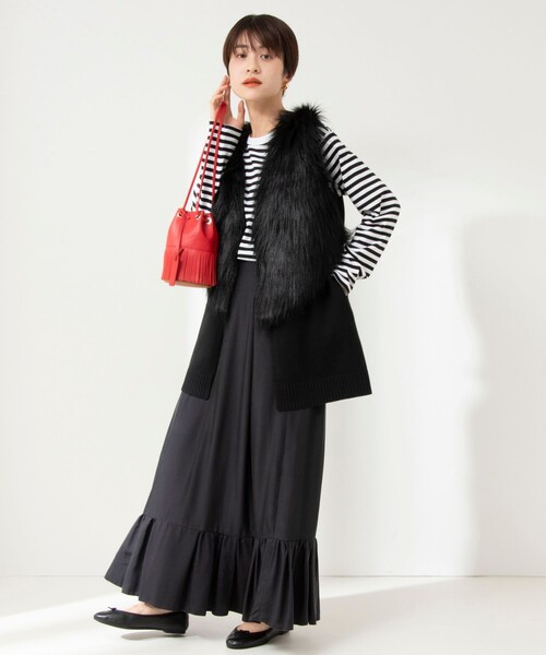 「Rie Miller」 フレアスカート 36 ブラック レディース_画像3