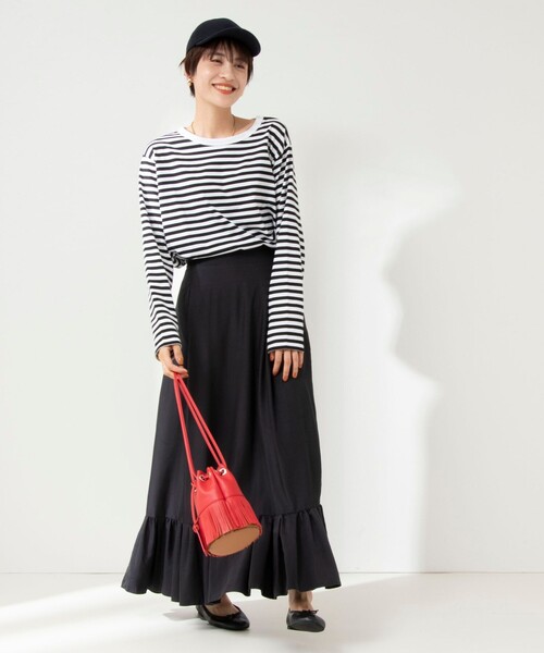 「Rie Miller」 フレアスカート 36 ブラック レディース_画像5