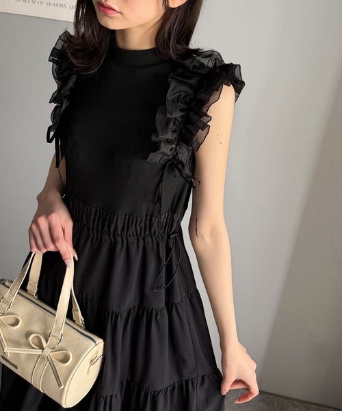 「mily bilet」 ノースリーブワンピース MEDIUM ブラック レディース_画像5