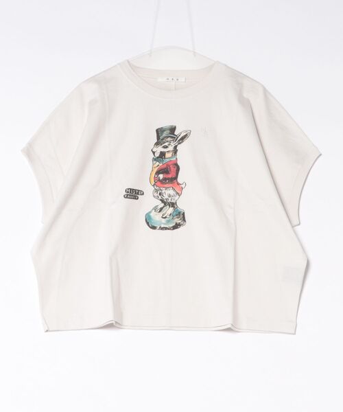 tシャツ H．A．K×ナタリー・レテ　スワイー天竺「MISTER　RABBiT」ドルマンTシャツ レディースの画像