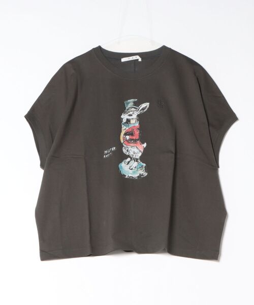 tシャツ H．A．K×ナタリー・レテ　スワイー天竺「MISTER　RABBiT」ドルマンTシャツ レディースの画像