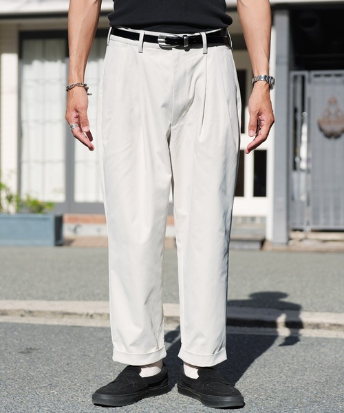 JIGGYS SHOP（ジギーズショップ） ワイドパンツ チノパン 2タック