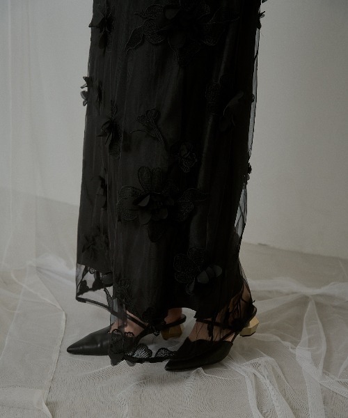 LE'RURE ドレス Flower motif puffsleeve dress : ZOZOTOWN Yahoo!店