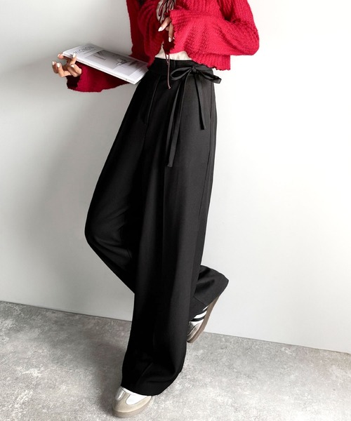 「mily bilet」 スラックス MEDIUM ベージュ レディース_画像2