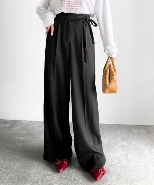 「mily bilet」 スラックス MEDIUM ベージュ レディース_画像4