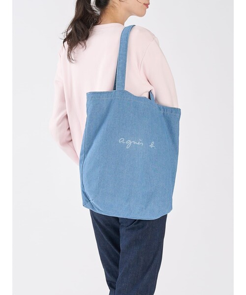 agnes b.（アニエスベー） トートバッグ 大きめ デニム 2way トート