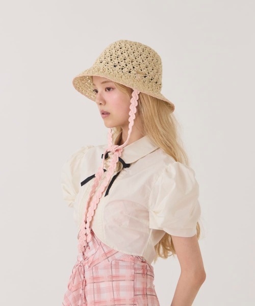 「kaorinomori」 ハット M/57.5cm アイボリー レディース_画像2