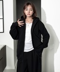 パーカー 裏起毛 オーバーサイズ モノトーン ...の詳細画像3