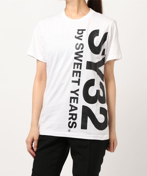 ギフトに最適★SY32 by SWEET YEARS VERTICAL LOGO TEE★半袖 SY32 by SWEET YEARS tシャツ 「SY32 YEARS」VERTICAL LOGO TEE