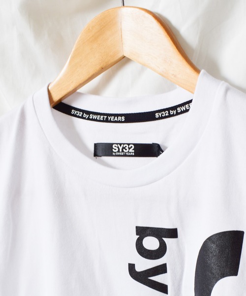 ギフトに最適★SY32 by SWEET YEARS VERTICAL LOGO TEE★半袖 SY32 by SWEET YEARS tシャツ 「SY32 YEARS」VERTICAL LOGO TEE