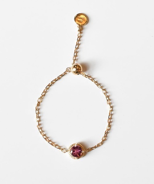 sowi 指輪 リング K10 サイズフリー 天然石 誕生石 チェーンリング