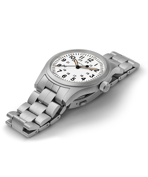 腕時計 HAMILTON 「ハミルトン」 腕時計 Khaki Field （カーキ フィールド）  メカニカル 機械式 42MM ホワイト×シルバーの画像