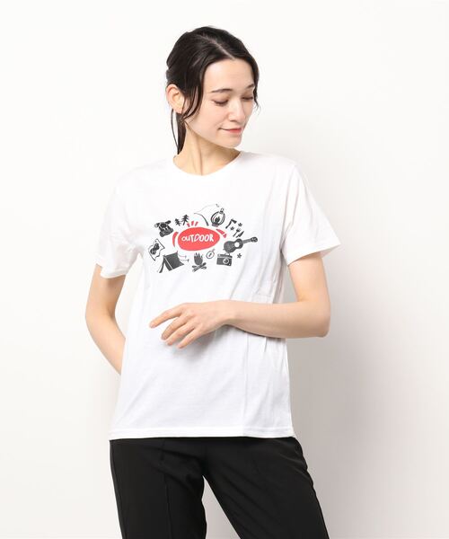 Tシャツ Tシャツ さらっと とろみ吸水速乾 キャンプ アウトドア柄プリントtシャツ Cool Dry Zozotown Paypayモール店 通販 Paypayモール
