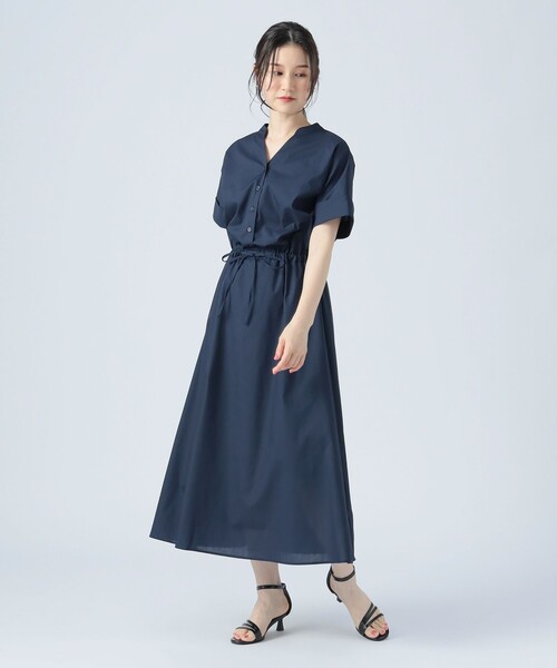 ワンピース THEREDTHREAD BEAMS HEART ワンピース 「4色展開」スキッパー ドロスト