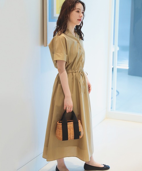 soorploom ワンピース　5y AMBIDEX Store △recycle OX 数字刺繍 シャツワンピース(F コン