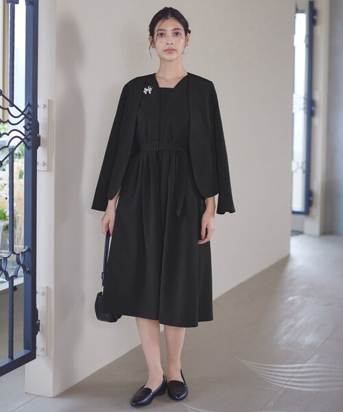 Tiaclasse ジャケット ノーカラージャケット カラーレスジャケット