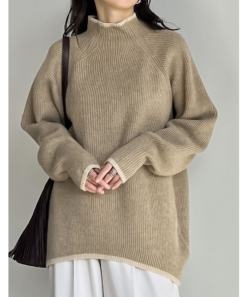 Re:EDIT（リエディ） ニット セーター アルパカタッチハイネック起毛