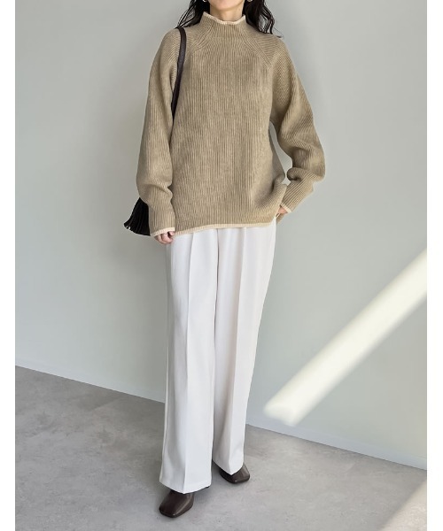 Re:EDIT（リエディ） ニット セーター アルパカタッチハイネック起毛