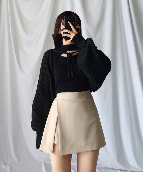 me+em select スカート 「 7COLOR 」ハイウエストレイヤード
