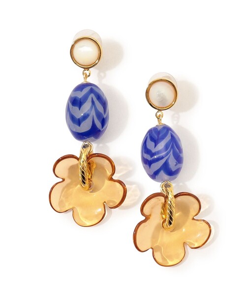 Lizzie Fortunato ピアス フラワー 花 スタッド フローラル LIZZIE FORTUNATO ピアス フラワーモチーフ ドロップピアス