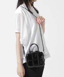 アドカラムPUFF THERR BOSTONブラックハンドバッグ　美品 ADD CULUMN トートバッグ CULUMN(アドカラム) PUFF - BOSTON GS