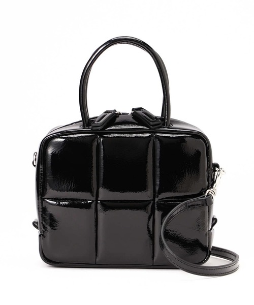 アドカラムPUFF THERR BOSTONブラックハンドバッグ　美品 ADD CULUMN トートバッグ CULUMN(アドカラム) PUFF - BOSTON GS