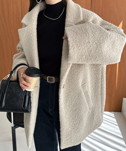 jouetie コート チェスターコート ダブルブレストロングコート