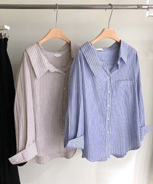 d.i.aオフショルダー長袖ストライプトップス zozo限定】ストライプ オフショルダートップス オフショル 長袖