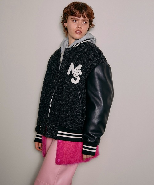 レディース ジャケット スタジャン Varsity Jacket/バーシティジャケット「MAISON SPECIAL/メゾンスペシャル」｜zozo｜04