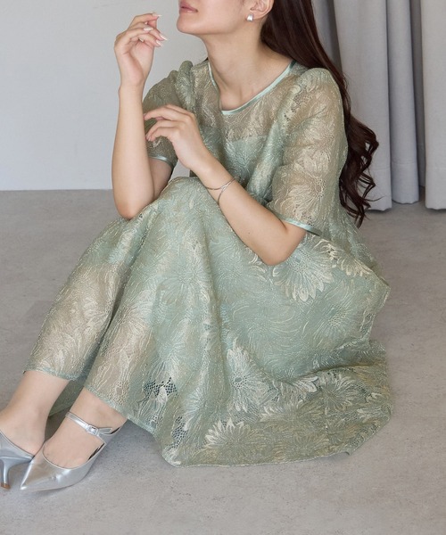 PREFERIR（プレフェリール） ドレス アンティーク ラメレース バック